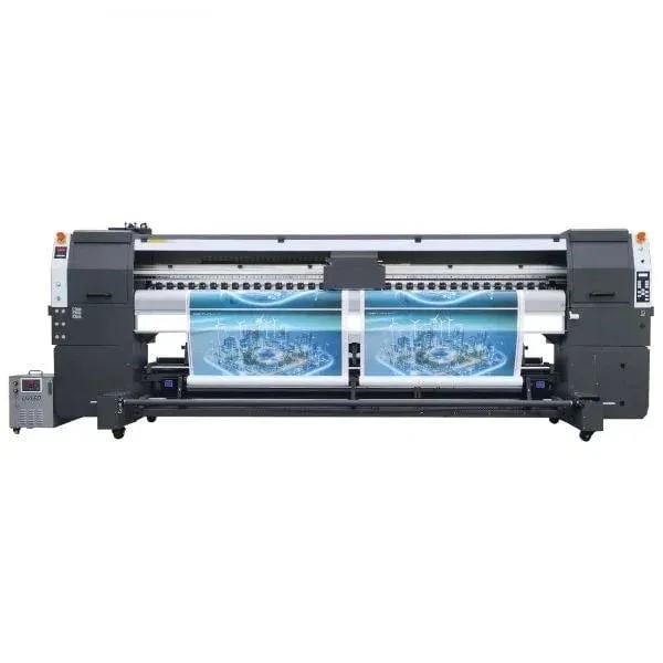 Impresora UV rollo a rollo de 3.2 m con 4 cabezales