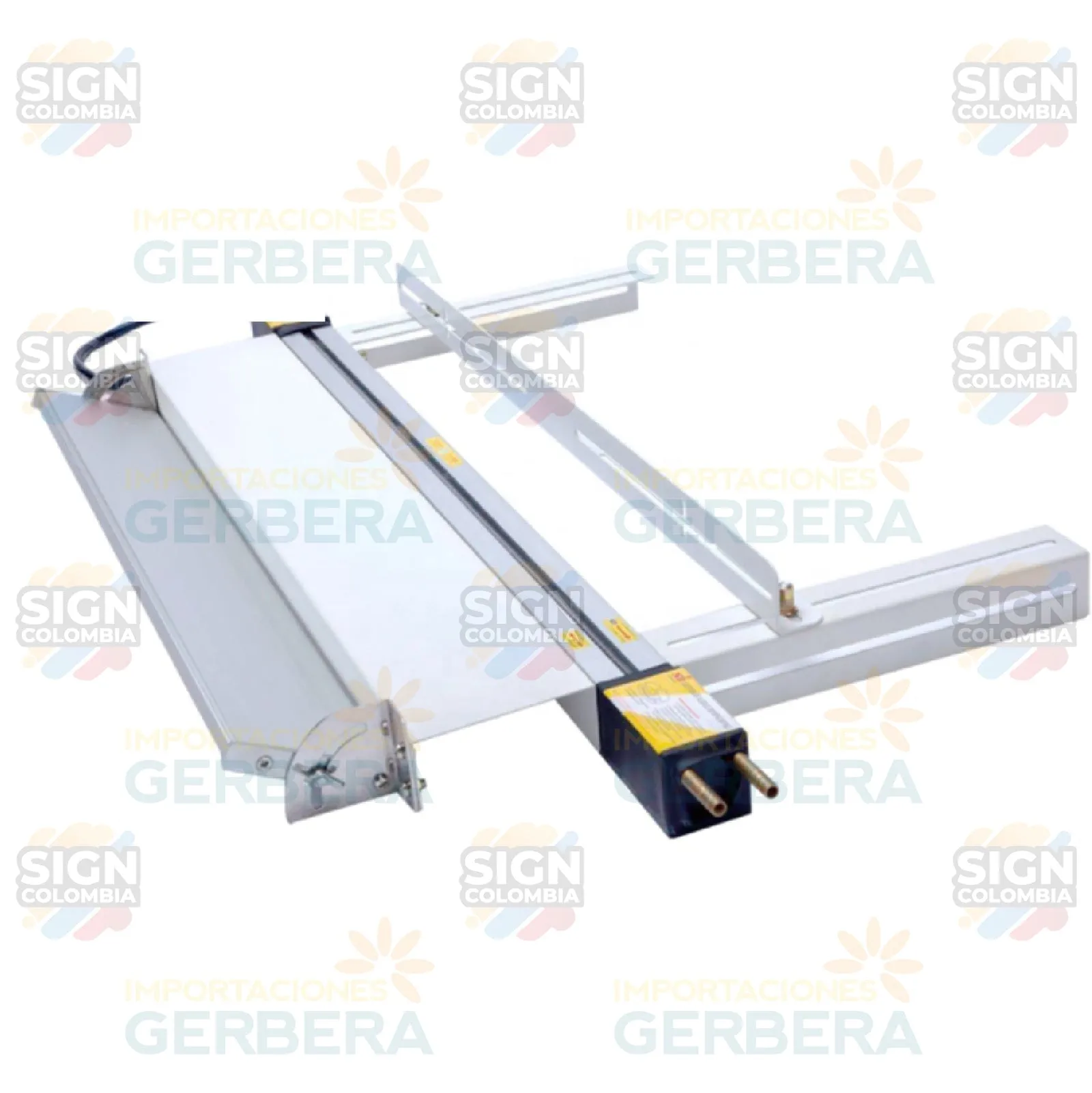 Máquina dobladora de acrílicos manuales de plástico y PVC, con calentador y posicionamiento de longitud y ángulo.