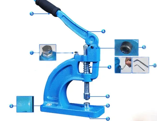 Máquina ojilladora Manual para banner