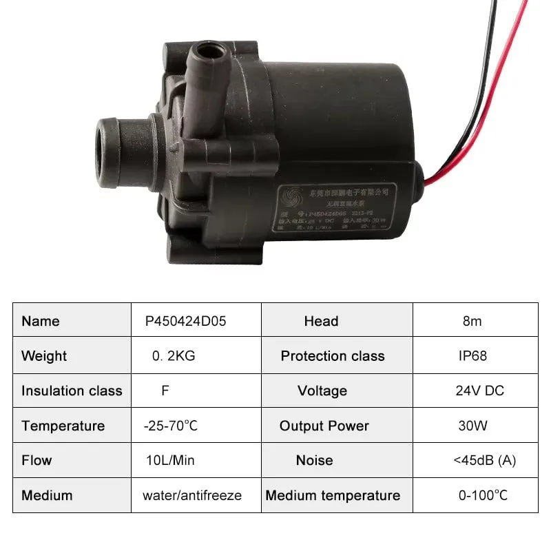 Bomba de agua 24v 30w