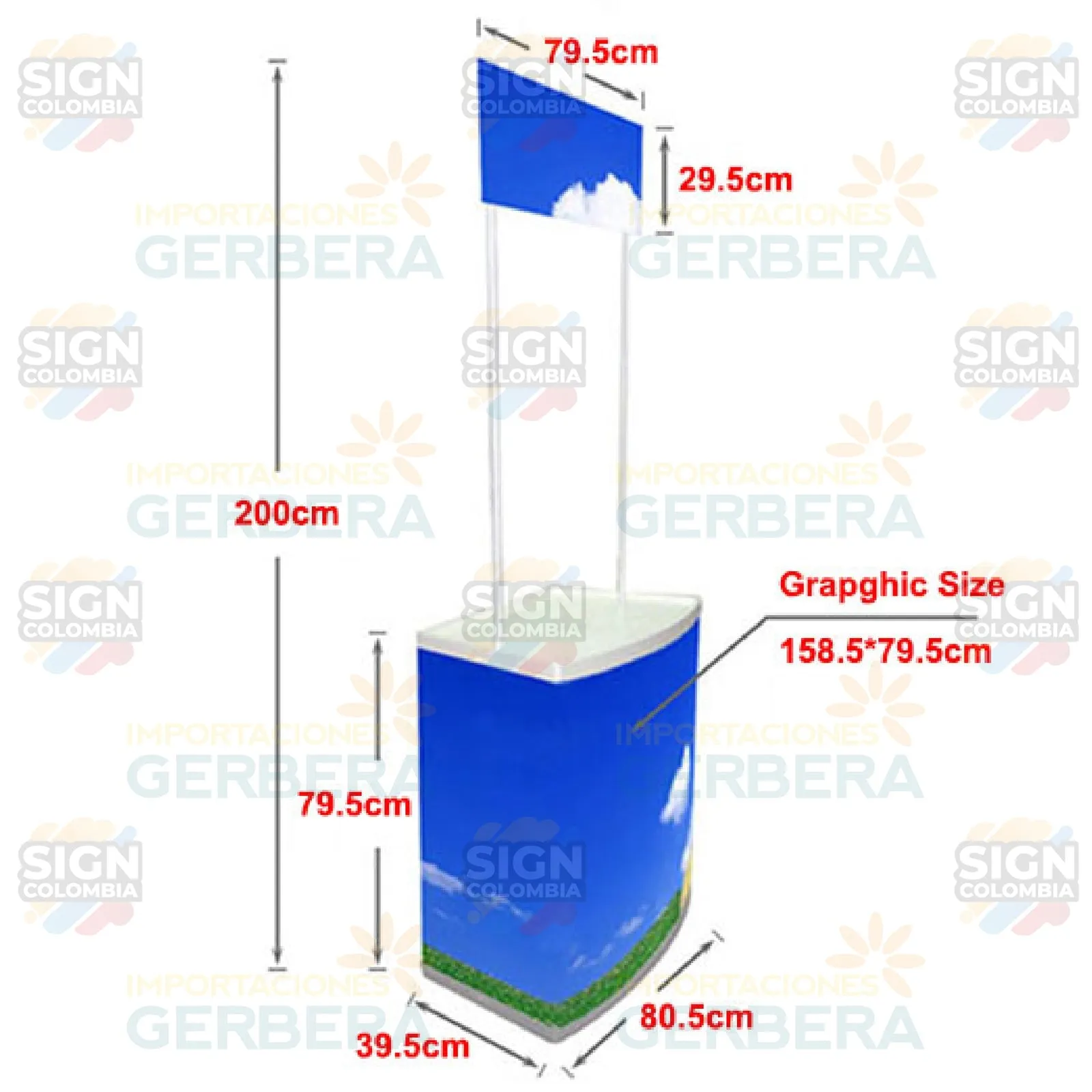 Mesa de PP de 80x180 cm