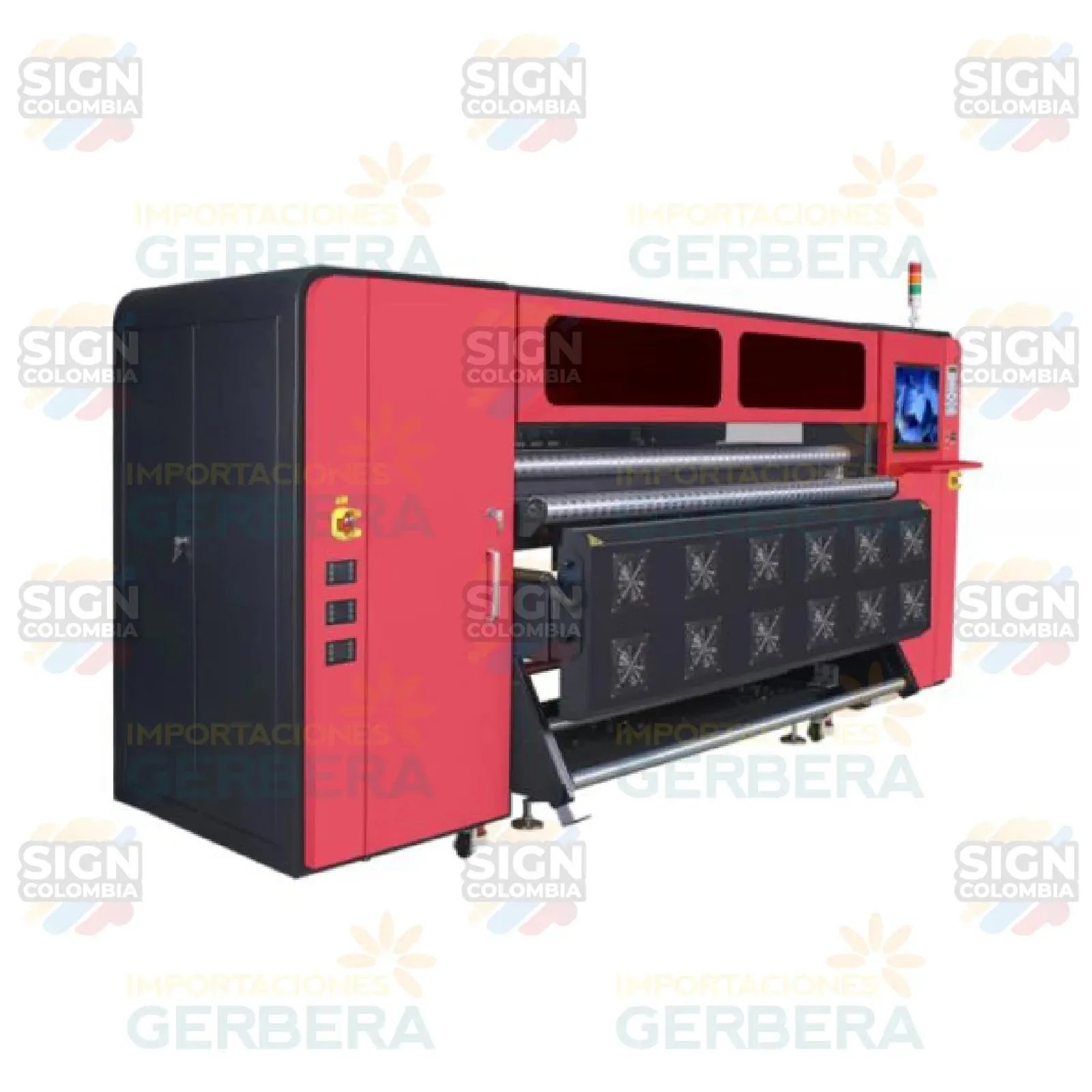 Impresora de sublimación industrial de 1,9m para tejidos de fibra con 24 cabezales Epson I3200A1