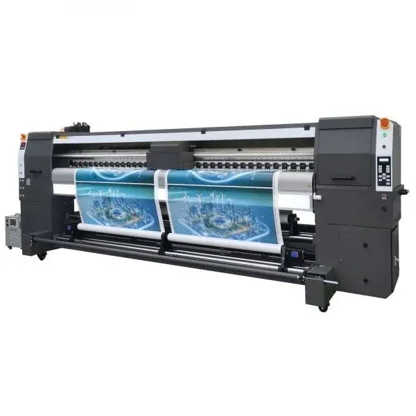 Impresora UV rollo a rollo de 3.2 m con 4 cabezales