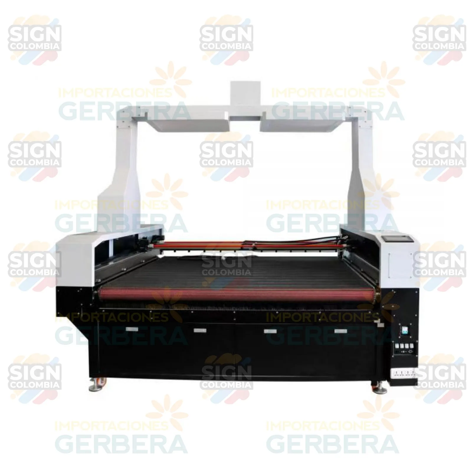 Cortadora láser de tela con cámara CCD de 2 cabezales