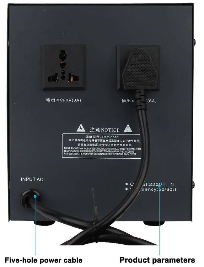 Transformador / Regulador de voltaje automático de 3/5KW 220VAC