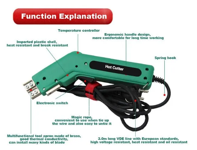 Cortador de cuchillos calefactor manual